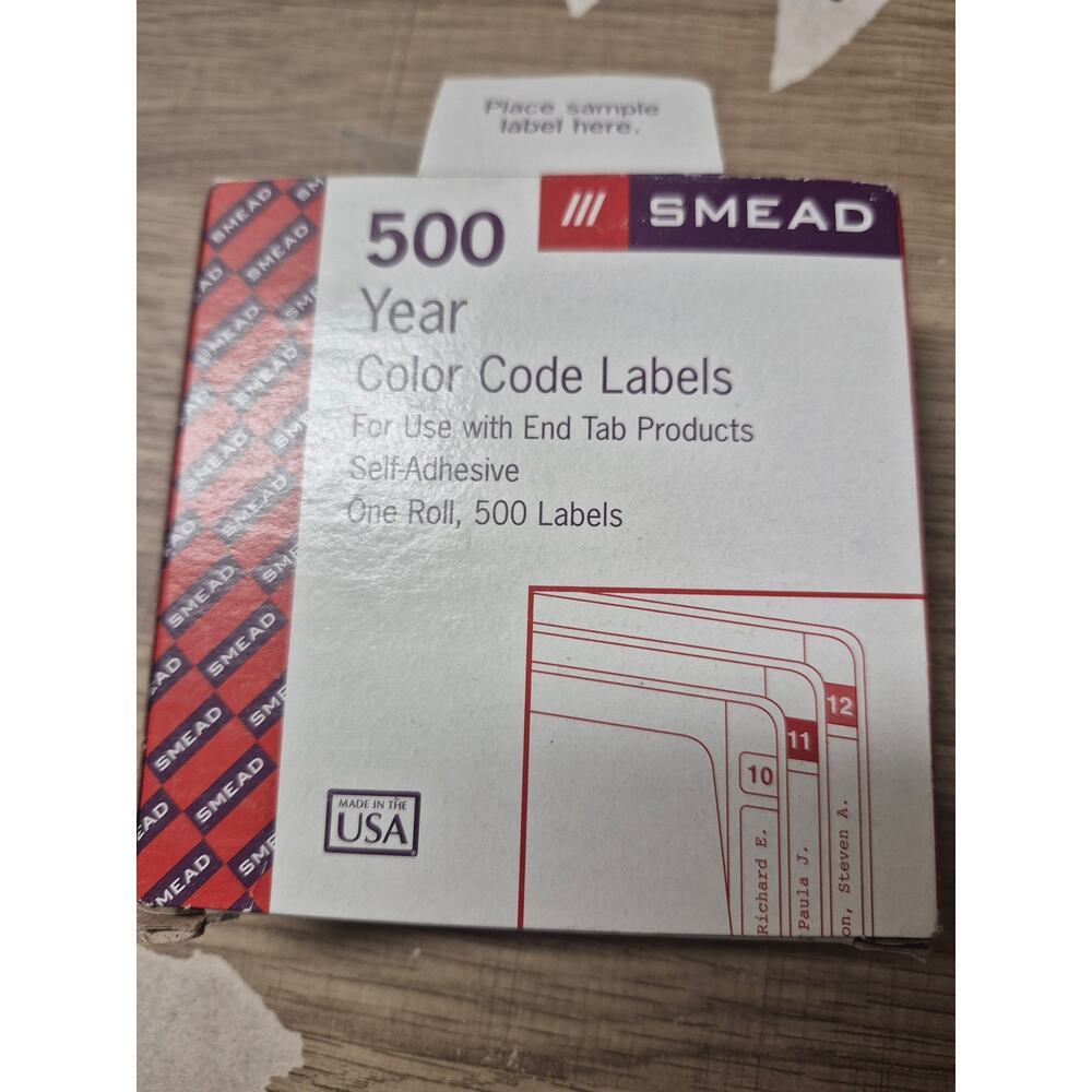 Smead ETYJ Color-Coded Year Labels 2021, Yellow, 500 Labels per Roll (68321) s2
